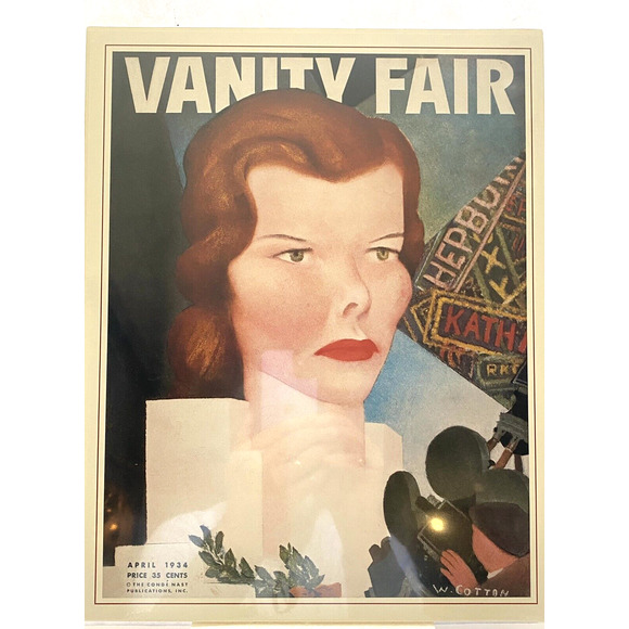 Vanity Fair Katherine Hepburn Apr 1934 Art Poster Print by W. Cotton 11x14”